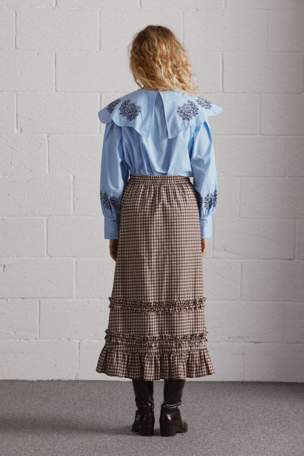 romeo embroidered blouse blue None Women | Occasion Wear Damson Madder - Image 4