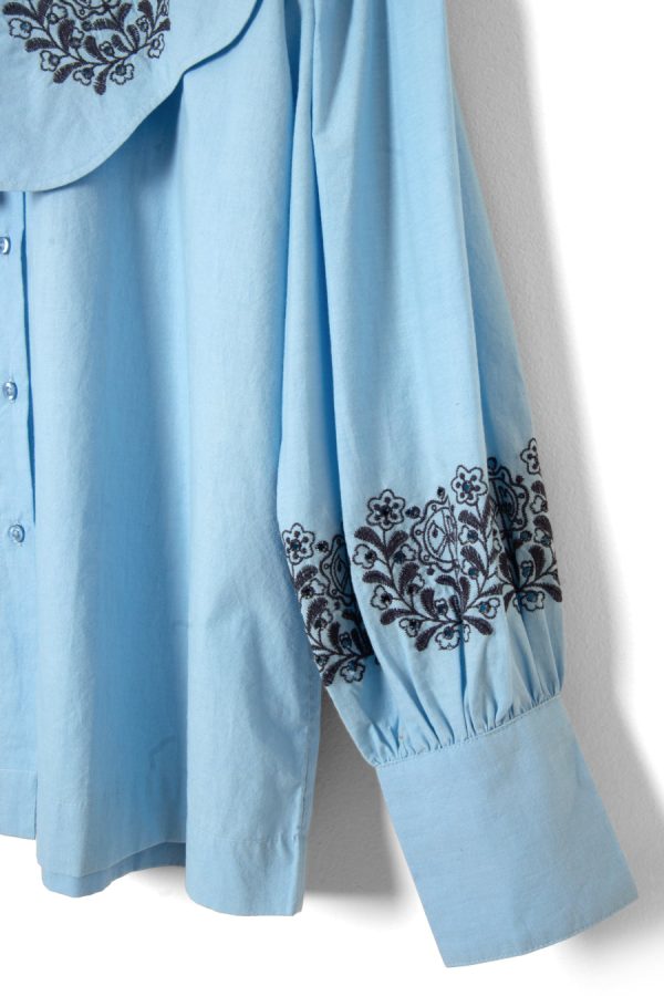 romeo embroidered blouse blue None Women | Occasion Wear Damson Madder - Image 3