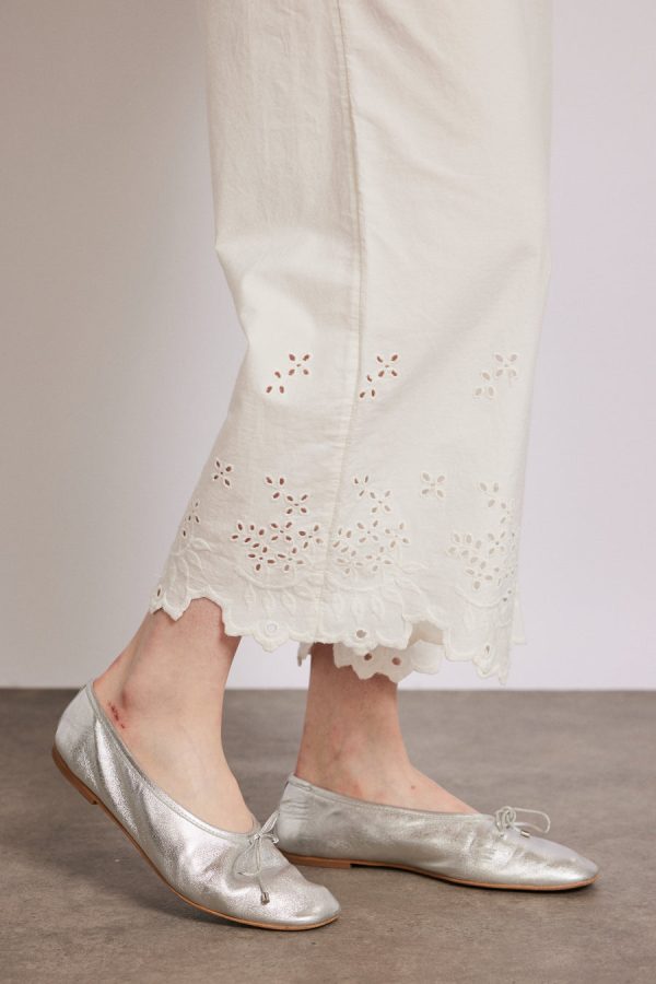 Women lana trousers - white broderie None | Co-ords Damson Madder - Image 2