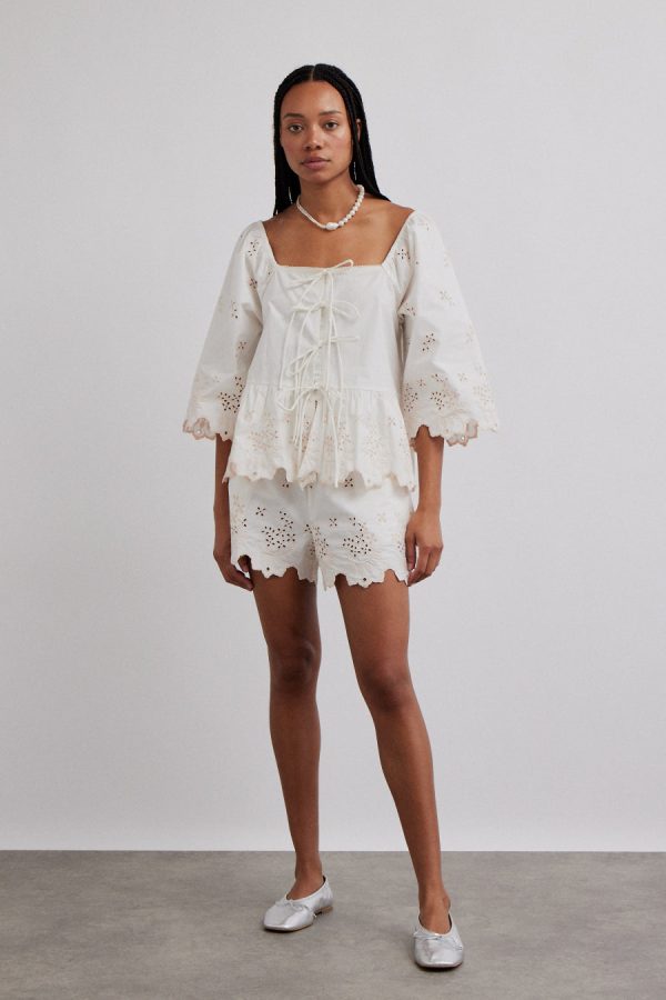 Co-ords | lana shorts - broderie None - Damson Madder Women - Image 2