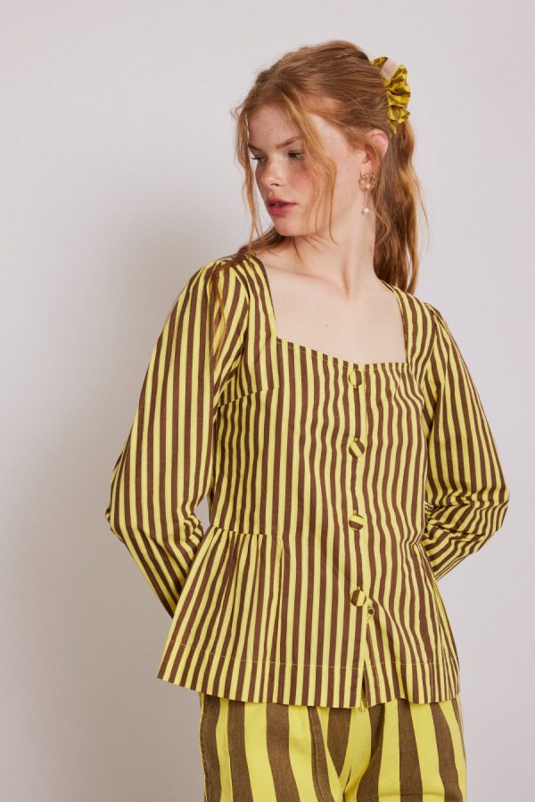 Co-ords | eloise stripe blouse None - Damson Madder Women