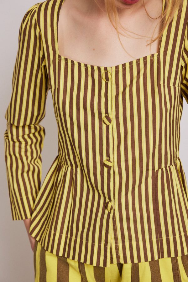 Co-ords | eloise stripe blouse None - Damson Madder Women - Image 5