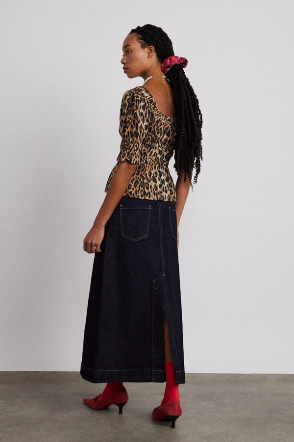 Co-ords | charley denim skirt - dark indigo None - Damson Madder Women - Image 4