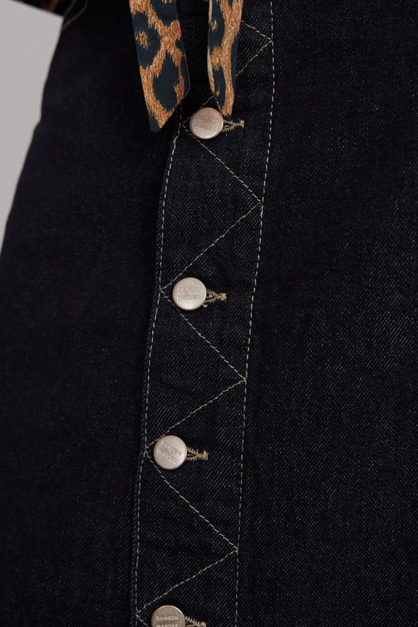Co-ords | charley denim skirt - dark indigo None - Damson Madder Women - Image 5