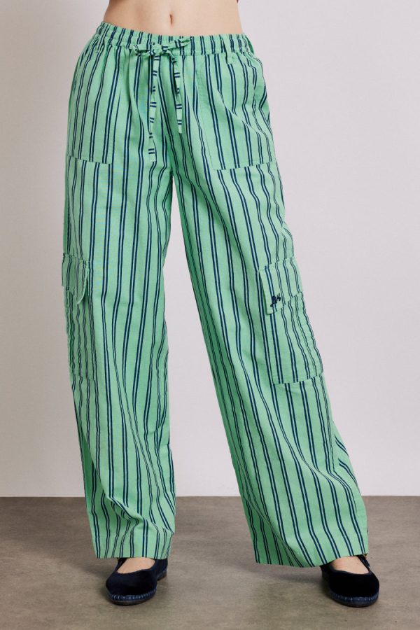 sydney coastal cargo pants - mint stripe None Women | Co-ords Damson Madder
