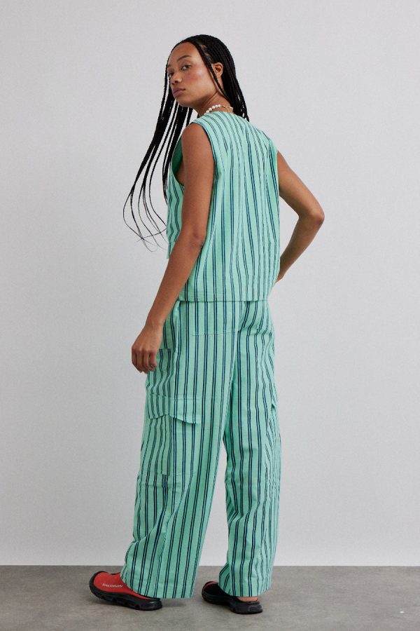 sydney coastal cargo pants - mint stripe None Women | Co-ords Damson Madder - Image 5