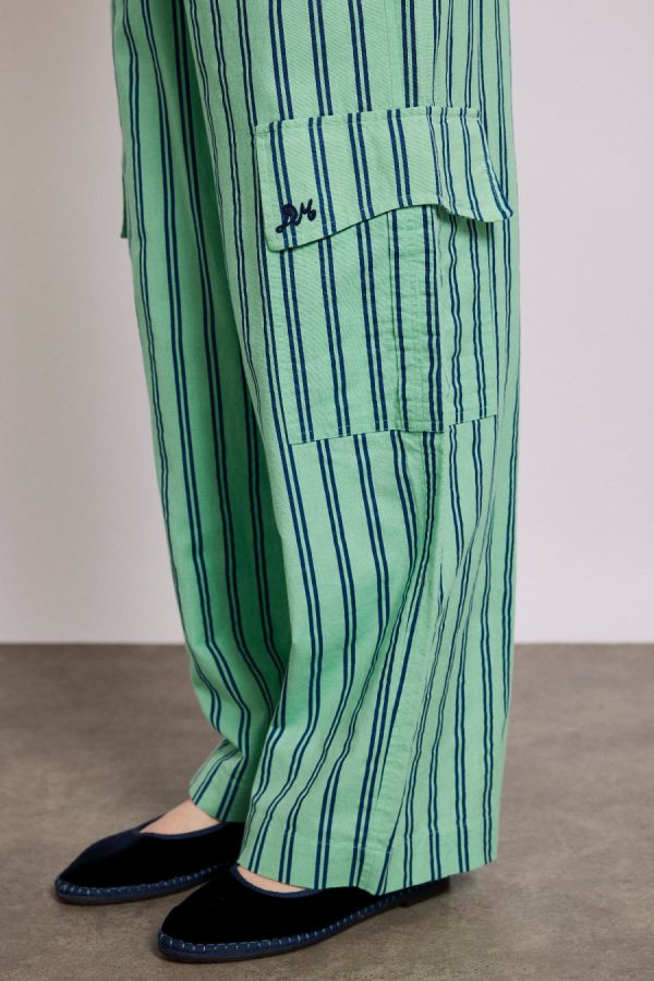 sydney coastal cargo pants - mint stripe None Women | Co-ords Damson Madder - Image 3