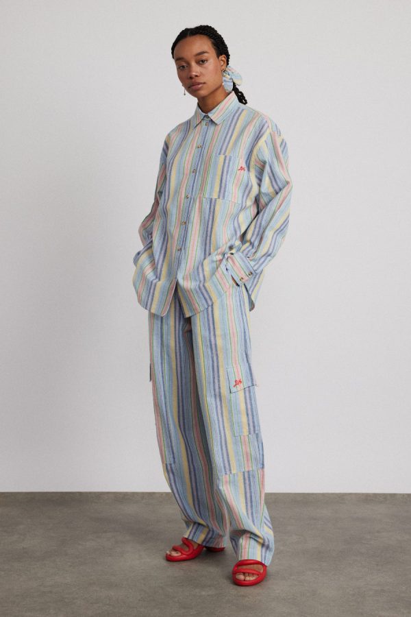 Women skyla shirt - multi stripe None | Co-ords Damson Madder - Image 2