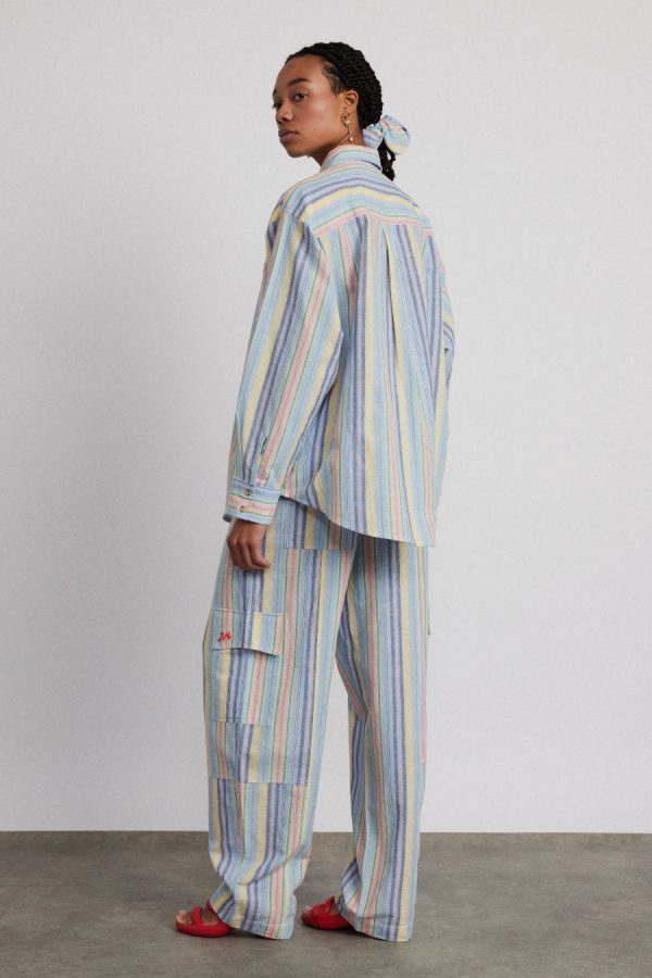 Women skyla shirt - multi stripe None | Co-ords Damson Madder - Image 8