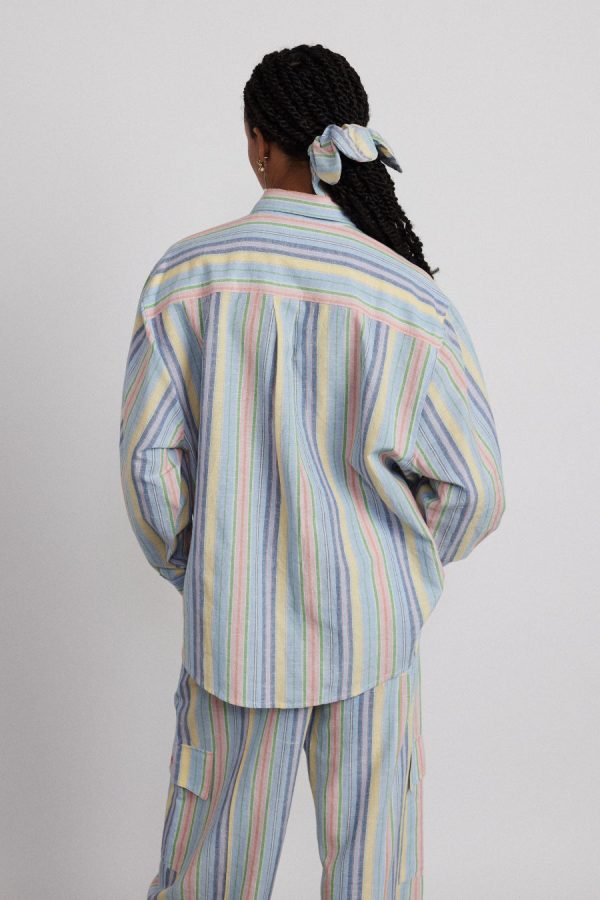 Women skyla shirt - multi stripe None | Co-ords Damson Madder - Image 4