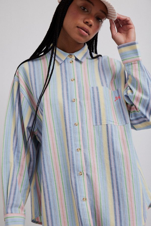 Women skyla shirt - multi stripe None | Co-ords Damson Madder - Image 6