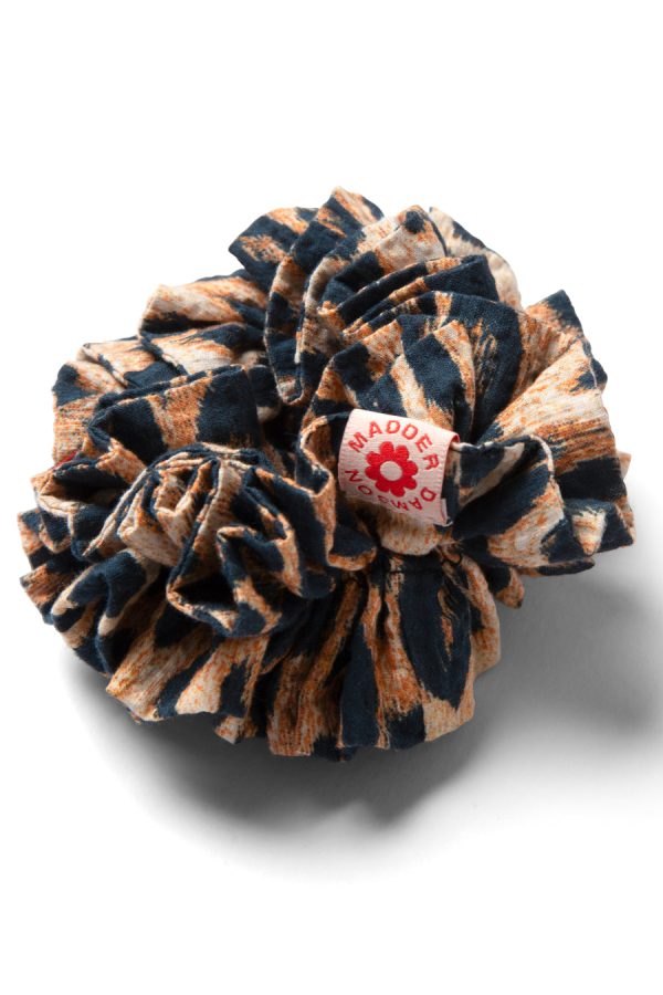Hair Accessories | shirred garter scrunchie in leopard None - Damson Madder Women - Image 2