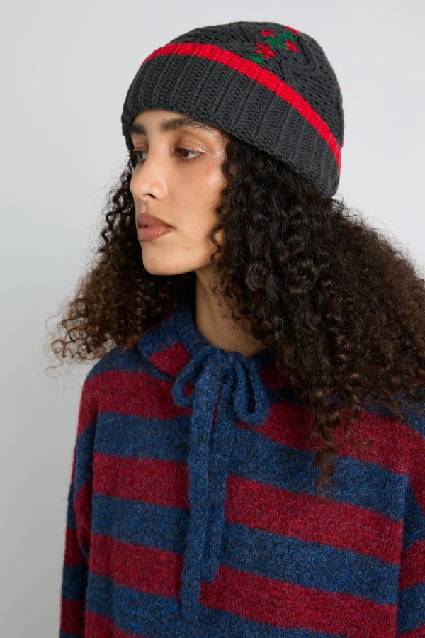 cable knit grandpa beanie None | Cold Weather Accessories Damson Madder Women