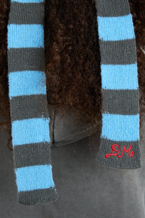 Cold Weather Accessories | knitted hair bow in stripe None | Damson Madder Women - Image 2