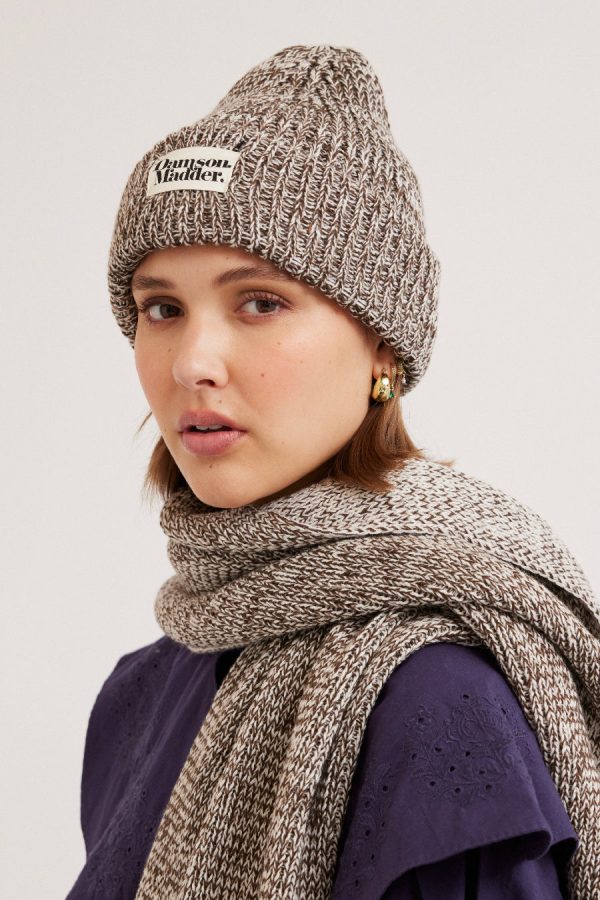 Women Hats | Damson Madder flecked yarn beanie - chocolate None - Image 4